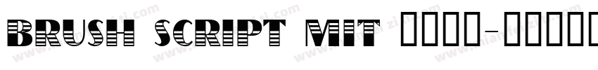 Brush Script MIT 常规斜体字体转换